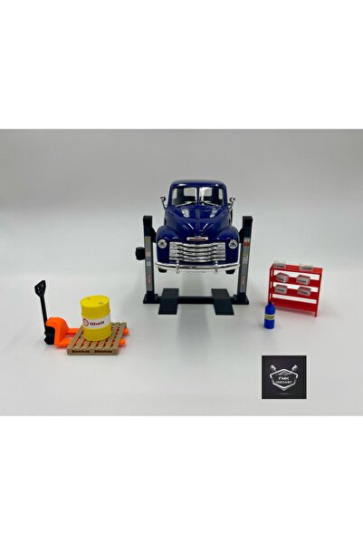 FMK HOBBY 1:24 Garage Diorama Accessory Set | Lift, Pallet Truck, Shell Barrel, Nos Tube and Tool Rack