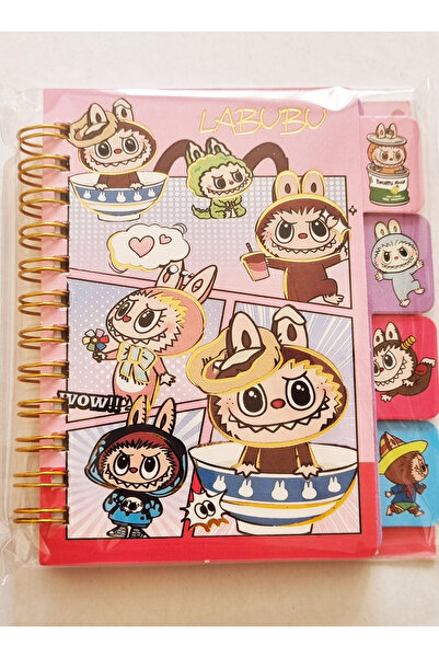 Modellino دفتر ملاحظات مربع بغلاف صلب حلزوني مقاس A6 مع فواصل، 100 ورقة