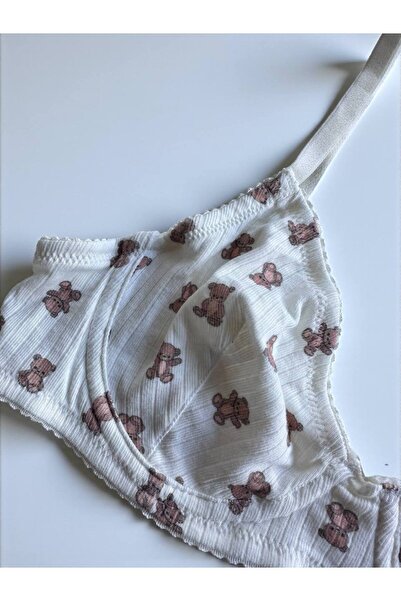 Feruzdesign Beyaz Teddy Pamuklu Balenli Takım