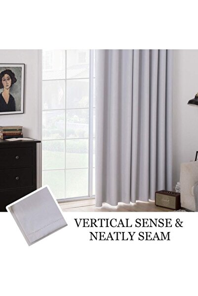 OEM PONY DANCE Opaque Curtain, with Rings, Polyester, 235 x 165 cm, White