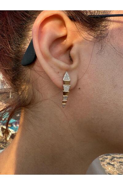 stainless steell Yılan Rose Gold LKüpe