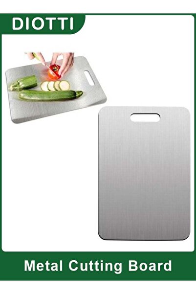 Generic Stainless Steel Cutting Board, Double-Sided Kitchen Cutting Board, Ho...