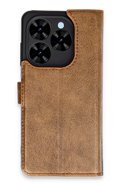 NewFace Sptrns Tecno Spark Go 2024 Case Trend S Plus Flip Case (190439) - Tan