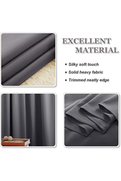 OEM PONY DANCE Opaque Curtain, with Rings, Polyester, 200 x 250 cm, Gray