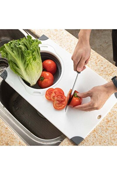 Generic 2-In-1 Foldable Cutting Board With Colander | Premium Food-Grade PP+T...