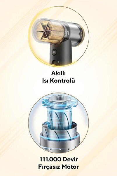 KUMTEL Mini Saç Kurutma Makinesi Bej HHD-07