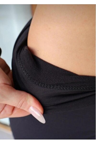 glanour Women's Black Flared Fleece-Lined to Shaping / Sculpting Light Leggings, Pack of 2