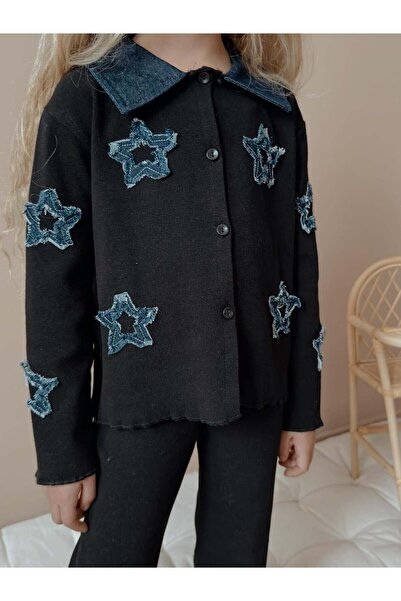 le petit sole Original Denim Dobby Washed Ribbed Bottom and Top Set