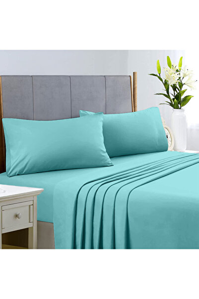 Five Store Ranforce cotton bed sheet, density 120 g/m2, light turquoise, 220 x 240cm, 1 pc.