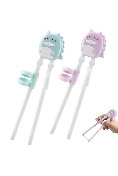 Generic 2 Pairs of Children's Chopsticks, Dinosaur Children Learning Practice...