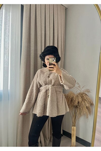 Asil Atkılı peluş ceket vizon