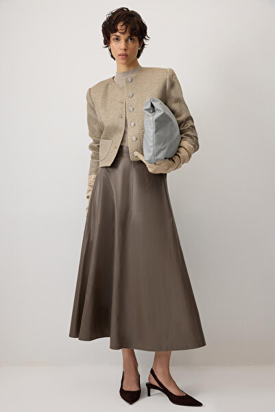 Touché Privé Fluffy Leather Skirt