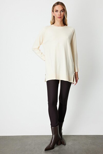 KATREGİYİM On Fashion Buttoned Back Crew Neck Sweater