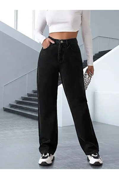 WODDİ بنطلون نسائي من مورينا روز بخصر عالٍ أرجل واسعة فضفاض وواسع ومريح قماش ...