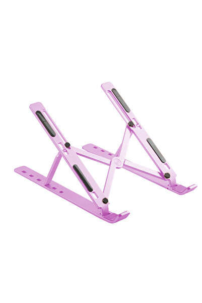 MRG Tablet Stand M634, For Desk, Foldable, Adjustable, Pink