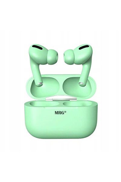 MRG MinPods3 Bluetooth Headphones, With Case, LCD Display, Green