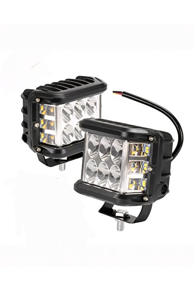Smart LED Work Light Bar, 4 Inch Dual Color Side Shooter Pods with White and Amber Lighting, Off-Road