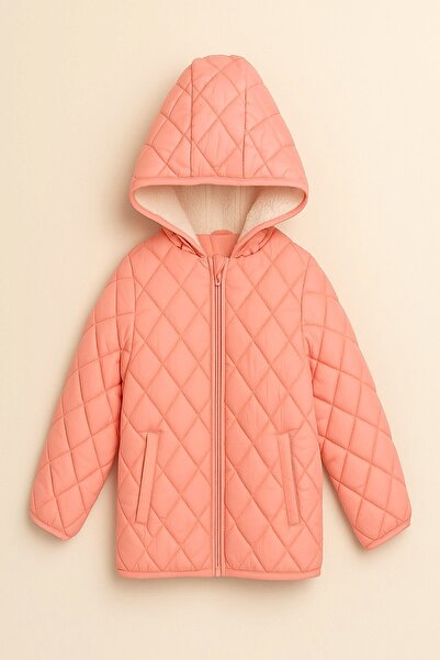 DeKuBaby Cold and Rainproof, Soft Quilted Fabric, with Pockets, Hooded , Children's Winter Coat-Coat