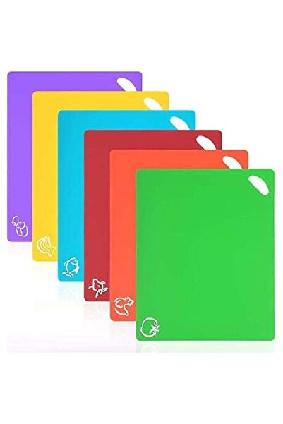 Generic 6 Cutting Board Extra Thick Flexible Plastic Chopping Board Mats with...