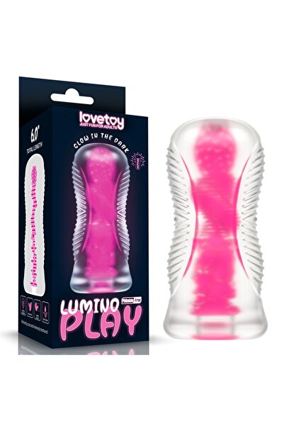 LOVETOY Aparat de masaj intim Lumino Play Glow in the Dark roz 15 cm