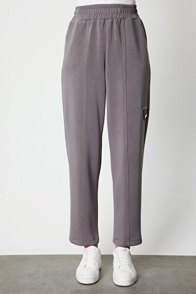 KATREGİYİM On Fashion Button Detailed Wide Leg Sweatpants