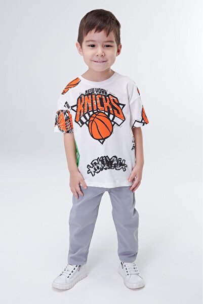 Zekids Boy's Cotton Lycra Waist Adjustment Elastic Seasonal Trousers