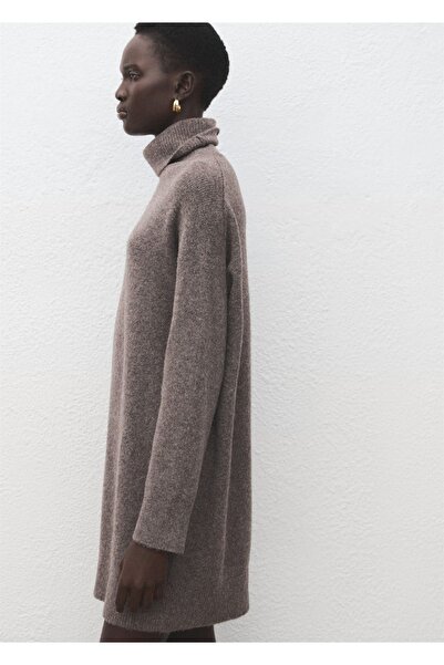 MANGO Woman Balıkçı yaka triko elbise