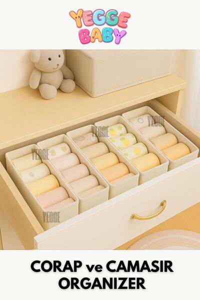 YEGGE Baby 2-Drawer and Cabinet Organizer, Shelf Organizer, Baby Kids Room Socks Laundry Organizer