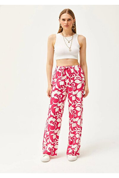 charamela Women's Patterned Relaxed Fit Palazzo Pants -