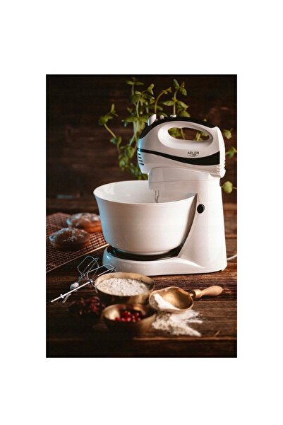 adler Adler Bowl Mixer, 5 Speeds + Turbo, 3.4 L, Stainless Steel Accessories, 550 W, 2 Years Warranty