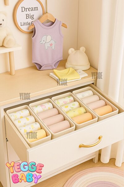 YEGGE Baby 2-Drawer and Cabinet Organizer, Shelf Organizer, Baby Kids Room Socks Laundry Organizer