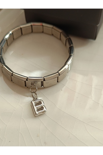 Kudi Italian Wristband with a Charm Letter B Balloon