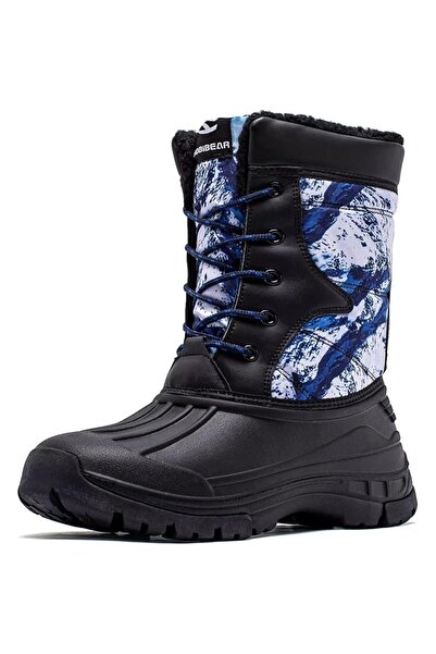 OEM Μπότες HOBIBEAR, αδιάβροχες, με γούνα, μέγεθος 38, χρώμα μπλε και μαύρο