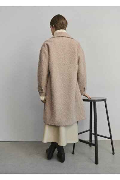 MANGO Woman Yakalı buklet palto
