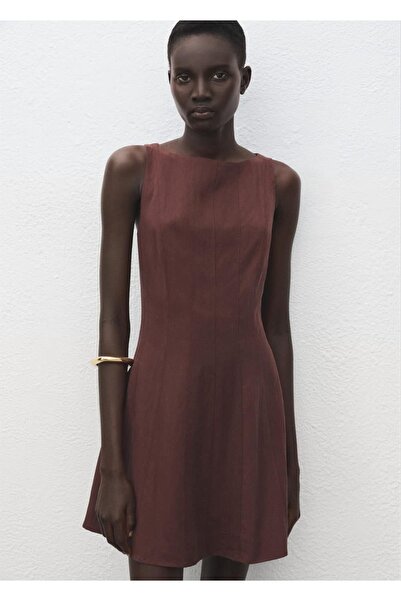 MANGO Woman Lyocell dikiş detaylı elbise