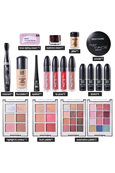 Missyoung Wholesale Large Makeup Gift Set - Eyeshadow Palette Professional Full Cosmetic Gift Set