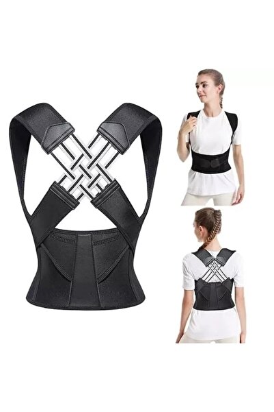 LEFAFA دعامة الظهر لتصحيح الوضع ودعم الظهر والكتفين قابل للتعديل للنساء والرجال مع دعامة عمودية