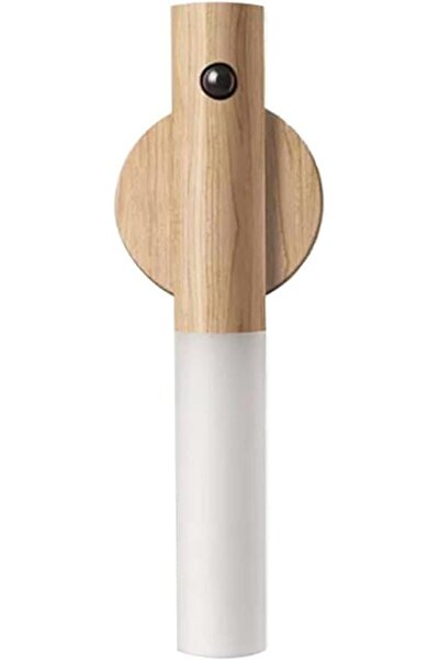Generic Motion Sensor Wooden Night Light - Rechargeable Magnetic LED (White Ash/Beech) 2PC