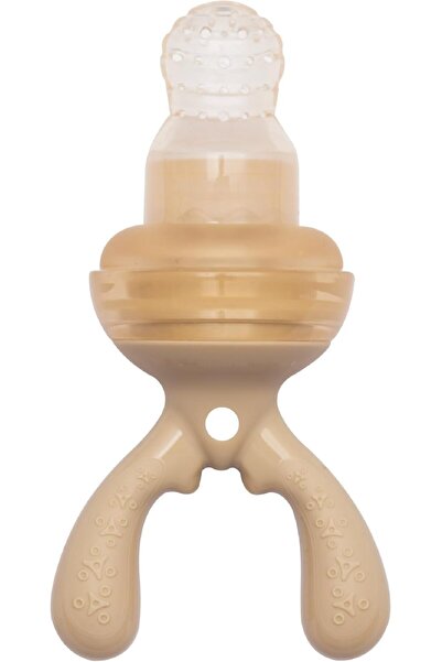 Moon Baby Fruit Feeder Teether Silicone Pacifier BPA-Free - Beige
