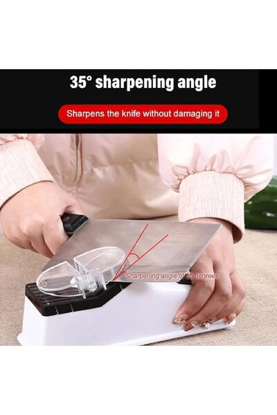 Generic مبراة سكاكين كهربائية - شحذ وتلميع احترافي سريع في 5 ثوانٍ، ABS (USB)