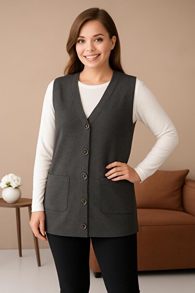 Öz klas Store Πλεκτό από ατσάλινο πλέγμα μεσαίου πάχους κοντό γιλέκο μη μαλλιστικό