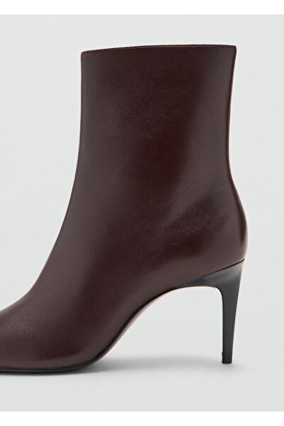 MANGO Woman Ucu sivri deri yarım bot