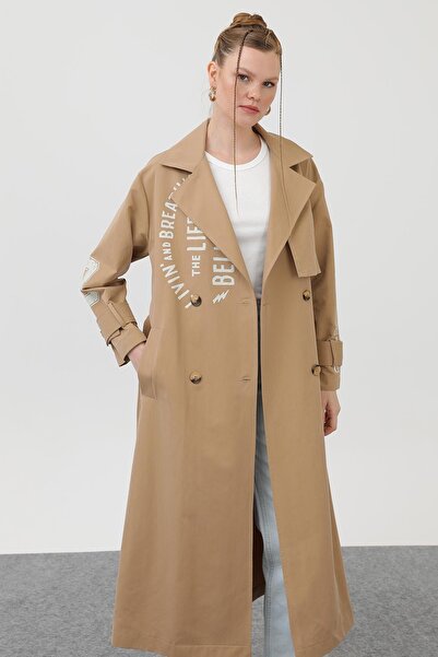 Soul Kadın Baskılı Trenç 22001