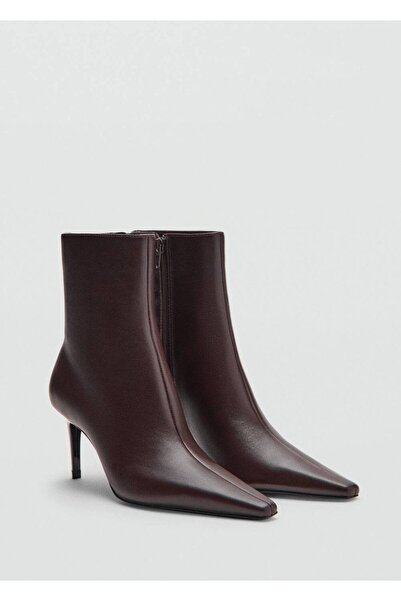 MANGO Woman Ucu sivri deri yarım bot