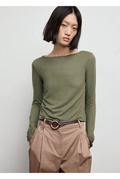 MANGO Woman Kayık yaka tişört