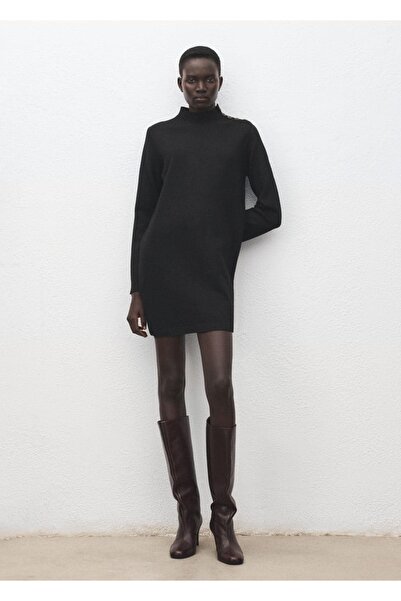 MANGO Woman Düğmeli triko elbise