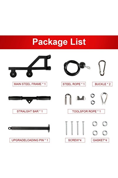 TrendBox LAT Cable Pull Handle 300 lb - Pulley Accessories for Gym & Home