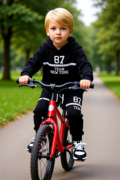 PayBuy Boys' Hooded Oversized Fleece-Lined Cotton Suit Comfort and Style Combined Quality Stylish