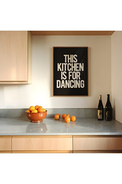 Esci Design Εικόνα με κορνίζα - Εικόνα κουζίνας - Τέχνη τοίχου κουζίνας - Τάση ζωγραφικής - Kahve1003