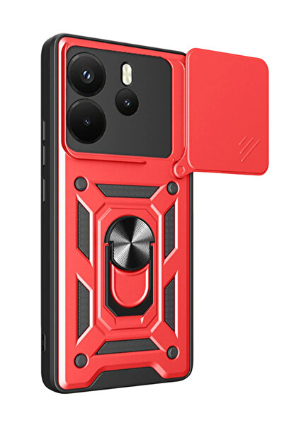 NewFace Nrzsnt Xiaomi Redmi Note 14 4g Pars Silicone with Lens Ring (210423) - Red